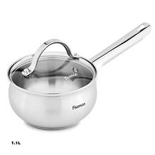 Stainless Steel Cooking Pots Saucepan 14x7 CM 1.1 LTR With Glass Lid For Kitchen Pot Small Size Instant Noodles Pans 2024 - buy cheap