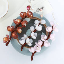Horquillas chinas antiguas para mujer y niña, diademas con perlas y flores, vestido Hanfu, accesorios de joyería para decoración del cabello de Cosplay, novedad 2024 - compra barato