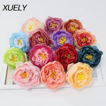 3pcs/lot 10cm High Quality Peony Flower Head Silk Artificial Flower Wedding Decoration DIY Garland Craft  Flower wall material 2024 - buy cheap