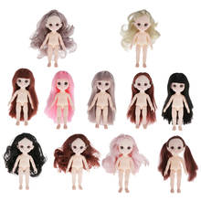 13 Jointed Articulated Movable Ball Jointed Doll Body with Hair Wig DIY Parts Accessory 16cm 2024 - buy cheap