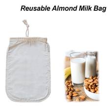 Nut Milk Filter Bag Food-grade Odorless Fine Mesh Reusable Wine Coffee Bean Juice Milk Bag Food Strainer 2024 - buy cheap