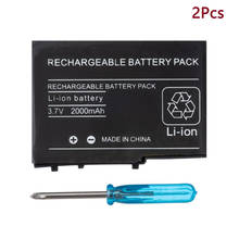 2 pces 3.7v 2000mah bateria recarregável para nintendo ds lite nds lite gamepad substituição bateria com mini chave de fenda 2024 - compre barato