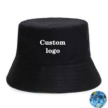 New Custom Logo Unisex Summer Bucket Hat Women Outdoor Sunscreen Fishing Hunting Cap Men Sun Prevent Print Logo Text Fishman Cap 2024 - buy cheap