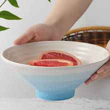 Creative Watercolor Gradient Noodle Bowl Hat Bowl Noodle Bowl Home Nordic Style Salad Bowl Beef Noodle Bowl Ceramic 2024 - buy cheap