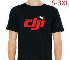 Dji Phantom Pilot Мужская футболка мужская мода вырез лодочкой с короткими рукавами хлопок Топы Одежда Черный 2024 - купить недорого