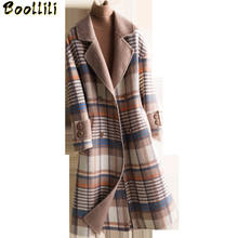 Boollili primavera otoño abrigo coreano de doble cara 100% chaqueta de lana para Mujer abrigo de lana Abrigos para Mujer Invierno 2020 Casaco 2024 - compra barato