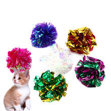 Игрушка для кошек, новый рисунок, бумажный шарик для звонка кошки, хрустальные цветы, шары, игрушки для домашних животных, рождественские игрушки для домашних животных 2024 - купить недорого