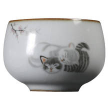 Xícara de chá de cerâmica tigela de chá pequena de porcelana bonita 2024 - compre barato