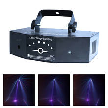 AUCD 3 Lens 500mW RGB Rotation Gobos Projector Laser Lights DMX Sound Disco Xmas DJ Home Party Beam Ray Show Stage Lighting H-3P 2024 - buy cheap