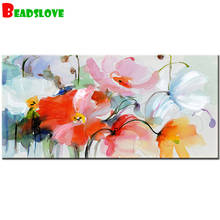 large size watercolored poppies 5D diy Diamond painting cross stitch diamant painting diamond Embroidery picture of rhinestone 2024 - buy cheap