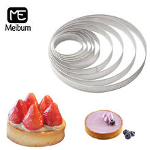 Meibum-anillo redondo de acero inoxidable para postre francés, herramientas para hornear tarta, queso, Mousse, huevo, Pizza, crema y fruta 2024 - compra barato