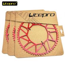 Litepro roda dentada 9/10 bcd, corrente de bicicleta com 48t, 50t, 52t, 54t, 56t, 58t, corrente de bicicleta de velocidade única, peças vermelhas para disco de corrente de bicicleta 2024 - compre barato