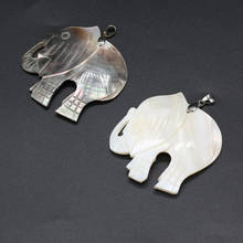 Natural Elephant Shape Mother of Pearl Shell Pendant for DIY Earring Necklace Earring Jewelry Making Women Gift Size 50x50mm 2024 - buy cheap