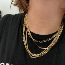 2021 New Collar Fashion Necklace For Women Vintage Female Multilevel Gold Snake Chain Multi-Style Metal Jewelry Gift Wholesale 2024 - buy cheap