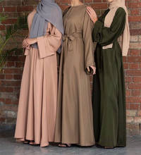 Винтажное мусульманское платье абайя, женское облегающее платье, макси платья Хиджаб, мусульманская одежда 2024 - купить недорого