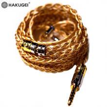 GIEFTU-Cable de actualización para auriculares HAKUGEI Gold treasureTreasure, Conector de tres elementos Mix 8 Share 21awg 2Pin 0,78mm MMCX QDC 2024 - compra barato