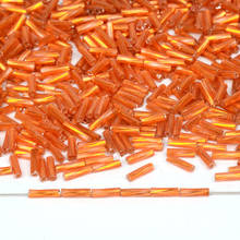 Miçangas laranja giratória 2x6mm, contas soltas de vidro checo para fazer joias, colar pulseira diy, materiais de trabalho 2024 - compre barato