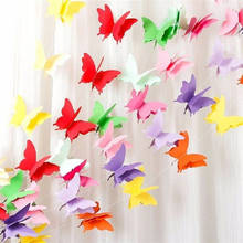3D butterfly Paper Pendant Garland Banner Hanging Bunting Wedding Christmas Decorations Kids Birthday Party Supplies Baby Shower 2024 - buy cheap