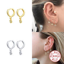 GS-pendientes de aro de plata para mujer y niña, colgante de Zirconia cúbica pequeña, gota de oreja colgante, joyería de plata de ley 925 2024 - compra barato