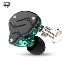 KZ ZSN 1BA+1DD Heavy bass commutative cable earphone HIFI Quad core controlled music movement ZST AS10 ZS10 ES4 V80 24h ship 2024 - buy cheap