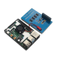 Suporte de suporte + ventilador de refrigeração para raspberry pi 4b/3b + acessórios 2024 - compre barato