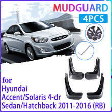 4 шт., брызговики для Hyundai Accent Solaris RB 2011 ~ 2016, брызговики, брызговики, автомобильные аксессуары 2024 - купить недорого