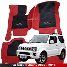 Alfombrillas de cuero personalizadas para coche, accesorio para Suzuki Jimny 2016, 2015, 2014, 2013, 2012, 2011, 2010, 2009, 2008, 2007 2024 - compra barato