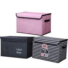 New Covered Desk Storage Box Non-woven fabric Storage Organizer clothes Storage Basket Cosmetic Case Kids Toys Storage Bucket 2024 - buy cheap