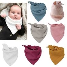 Baby Infant Cotton Bib Newborn Solid Color Triangle Scarf Feeding Saliva Towel Bandana Burp Cloth Boy Girl Shower Gift 2024 - buy cheap