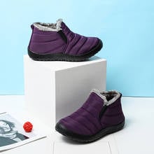 Женские ботинки 2021, модные водонепроницаемые зимние ботинки, женская зимняя обувь, Повседневные Легкие ботильоны, теплые зимние ботинки 2024 - купить недорого