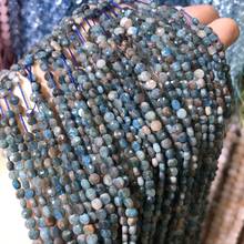 Fashion Natural Apatite Stone Beaded 4mm Round Faceted Loose Beads for Necklace DIY Bracelet Jewelry Making Accessories 2024 - buy cheap