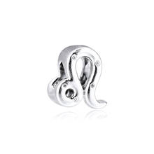 100% 925 Sterling Silver Jewelry Fits Pandora Bracelets Sparkling Leo Zodiac Charm Beads for Women DIY Making Gift Wholesale 2024 - buy cheap