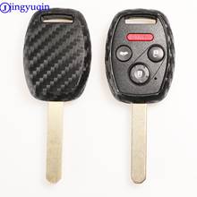 jingyuqin 2/3 Buttons Carbon Silicone Car Key Case Cover Shell For Honda CIVIC JAZZ Pilot Accord CR-V Holder 2024 - buy cheap