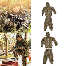 Traje Ghillie de camuflaje 3D para adultos y niños, ropa táctica de entrenamiento de francotirador, conjunto de ropa de caza 2024 - compra barato