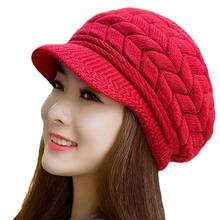 Gorro de lã quente chapéu de lã chapéu de lã quente chapéu de inverno para mulheres 2024 - compre barato