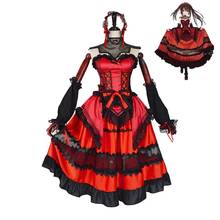 Новый аниме Дата пуля Tokisaki Куруми косплей костюм наряд нарядное платье карнавальные вечерние костюмы на Хэллоуин для женщин S-XL 2024 - купить недорого