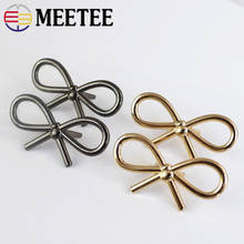 Meetee 5/10/20pc 44*22mm Bow Shoes Buckle Metal Bags Clothing Decor Buckles DIY Leather Craft Luggage Hardware Accessories BD437 2024 - buy cheap