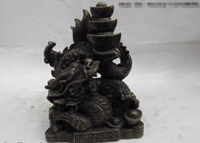 song voge gem S0757 7 Tibet Folk bronze copper lucky Dragon bring wealth fengshui figurine Statue 2024 - buy cheap