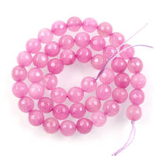 Natural Stone Beads Cut Surface Fuchsia Marble Loose Beads for Jewelry Making Needlework DIY Bracelet Strand 4-12 MM 2024 - buy cheap