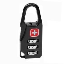 Mini cadeado com cadeado para bagagem, cadeado com código de combinação seguro em liga metálica de bagagem, mochila com zíper 2024 - compre barato