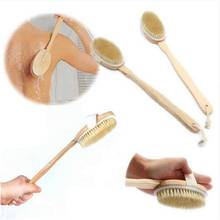 Long Wooden Handle Bath Body Brush Boar Bristles Exfoliating Body Massager Skin Cleaning Brush With For Dry Brush And Shower 2024 - buy cheap