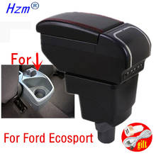 Armrest box For Ford Ecosport interior PU Leather Centre Console Storage Box cup holder ashtray car-styling accessorie 2013-2017 2024 - buy cheap