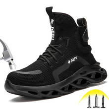 Work Safety Shoes for Men High top Breathable Comfortable Footwear Steel Toe Shoes Lightweight Insulation Work Sneakers 2024 - buy cheap