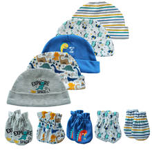 Conjunto de sombreros y guantes para recién nacido, accesorios de algodón con dibujos animados para bebés de 0 a 6 meses, accesorios de fotografía para recién nacidos, otoño e invierno, 2020 2024 - compra barato