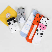 Children spring autumn period boy socks cotton baby girl floor knee high socks kid students cartoon socks knee high leg warm 2024 - buy cheap