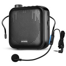 AMPLIFICADOR DE voz portátil de 12W, miniauriculares con cable, micrófono amplificador de sonido para reproducción de música, pretina, batería de 2000mAh 2024 - compra barato