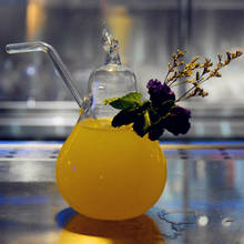 Vaso de cóctel en forma de pera, vaso de cristal transparente de gran capacidad, zumo creativo, Agave, vino tinto, taza original 2024 - compra barato