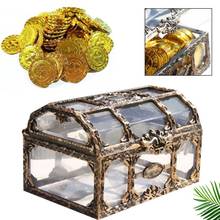 Plastic Storage Box Coin Storage Box Jewelry Storage Box Treasure Chest Metal Lock Holder Ornament Beautiful Fashion Mini 2024 - buy cheap