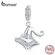 bamoer Wizard Hat Pendant Charm fit Women Original 925 Silver Bracelet or Necklace Halloween Collection Girl Gifts SCC1364 2024 - buy cheap