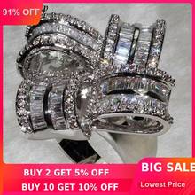 Choucong-anillo de compromiso de Plata de Ley 925 para mujer, anillo de compromiso de circonia cúbica AAAAA, regalos de joyería para dedo 2024 - compra barato